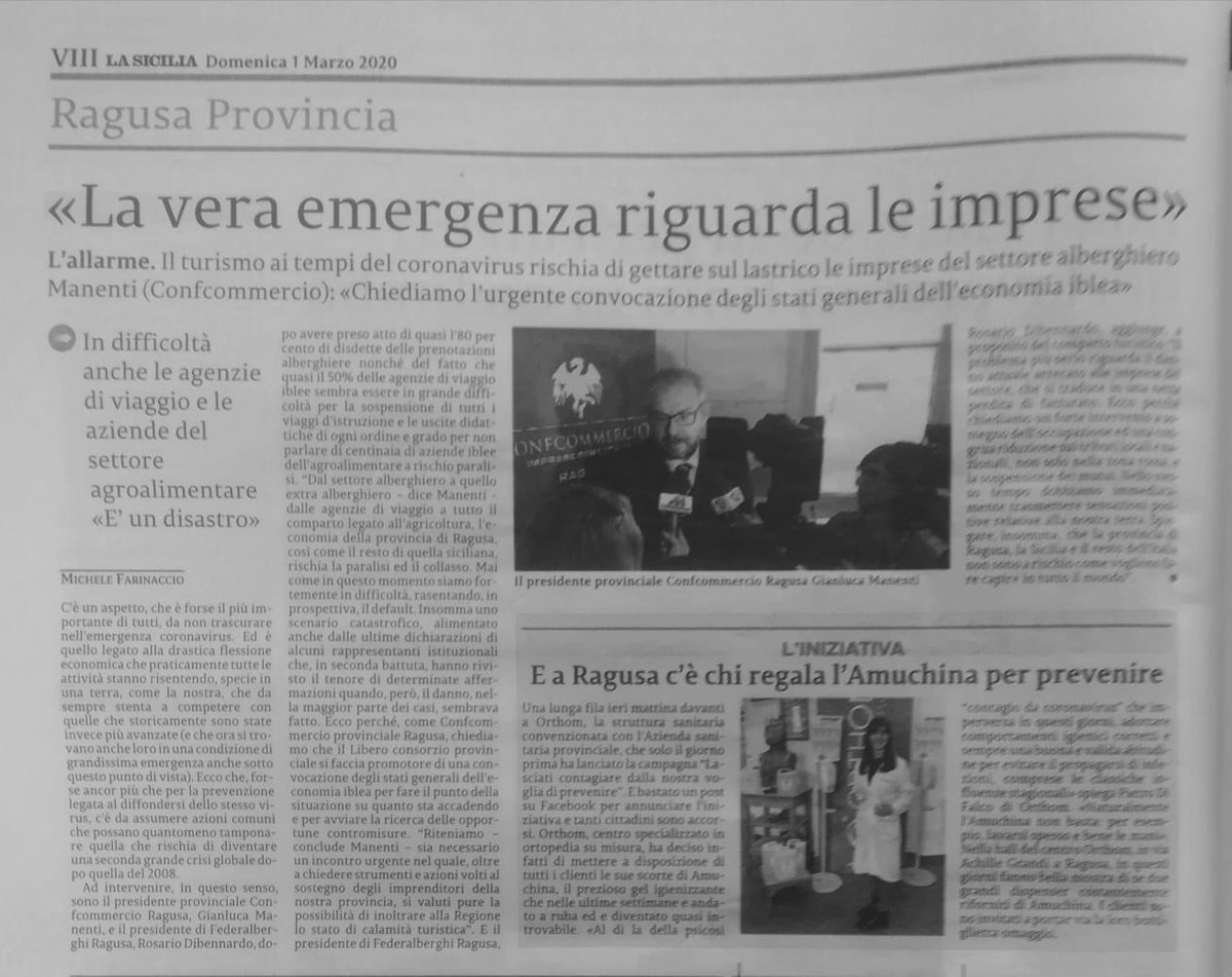 Da “La Sicilia” del 1 marzo 2020