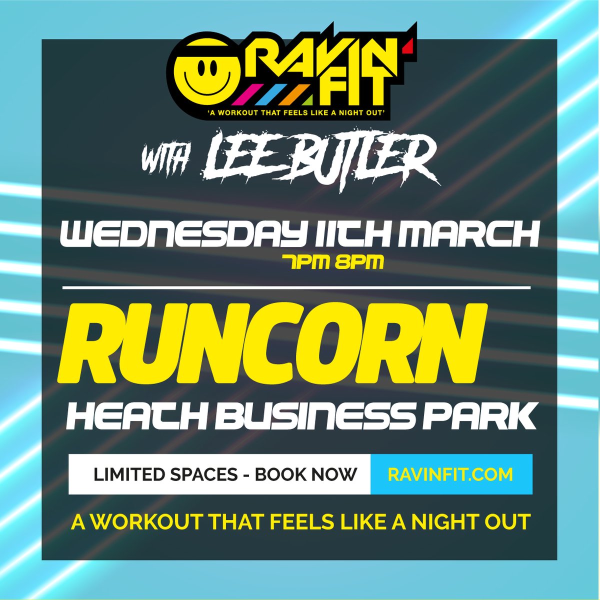 Runcorn! Grab your gear and lets rave away the calories!
Book now at ravinfit.com