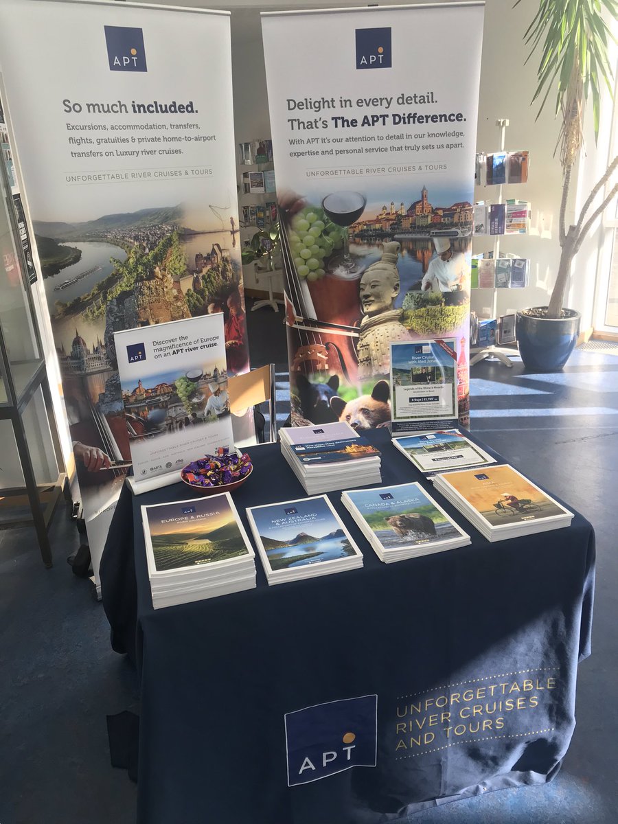 APT_Becky's tweet photo. Here we go, the @NewellsTravel Holiday show is starting NOW!
The weather’s calmed down and there’s a queue at the door already! Can’t wait to talk all things #APT! #theAPTdifference #rivercruise #escortedtouring @APTAgentClub https://t.co/4EEARfxSVW