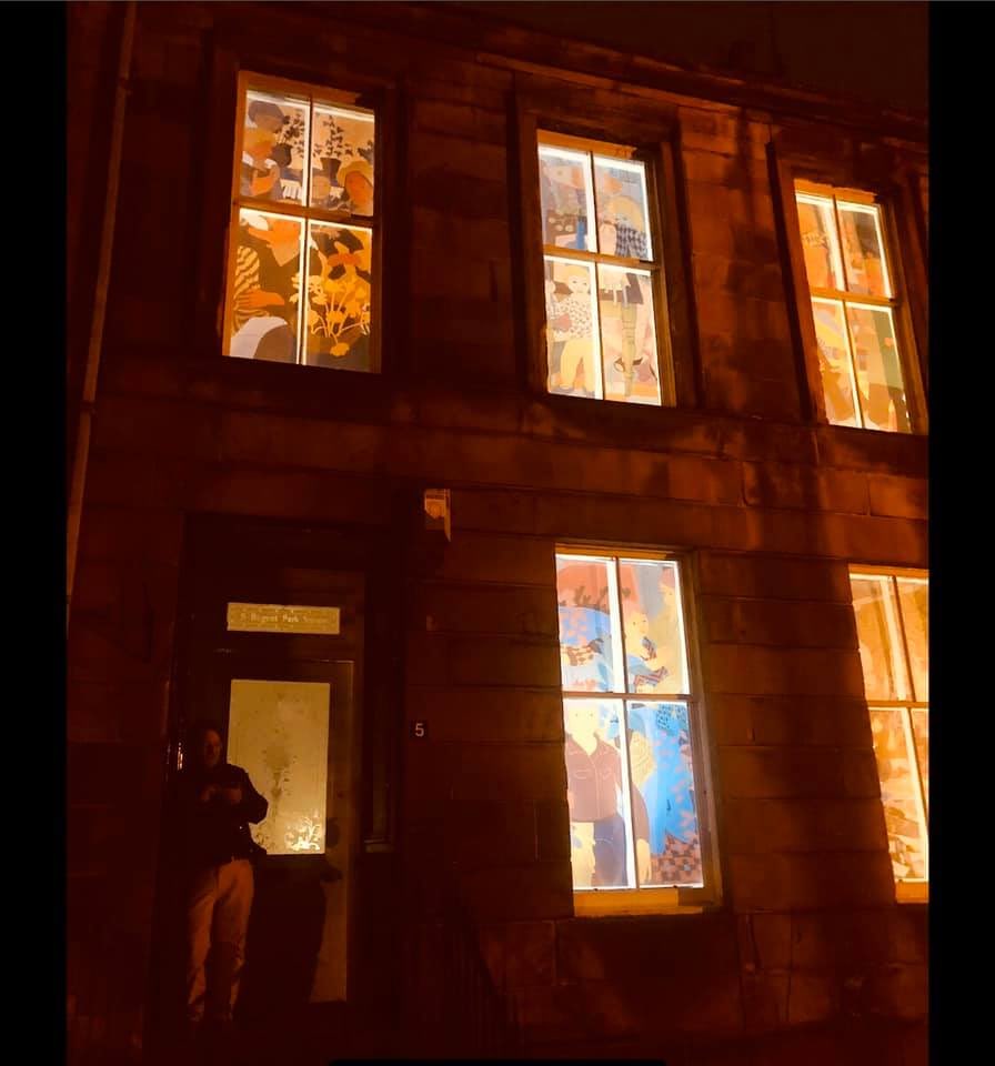 NormanGilbert26's tweet photo. Remembering local artist @NormanGilbert26 at last nights #windowwanderland #bungowindows. Thank you @apmmy92 #community #family https://t.co/e90but19Qh