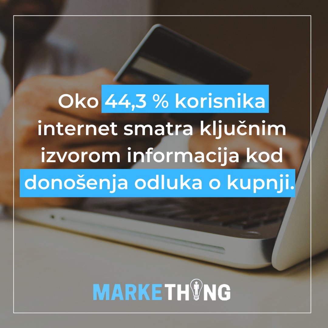 Markething_hr's tweet photo. U prošloj godini čak 44,3 % korisnika potvrdilo je da im je internet najbolja “pratnja” kada je shopping u pitanju. 🛒

Što mislite, hoće li ta brojka nastaviti rasti📈 do kraja 2020. ili ćemo ipak s prijateljima još ponekad obilaziti trgovačke centre? https://t.co/HDHMBNCVMS