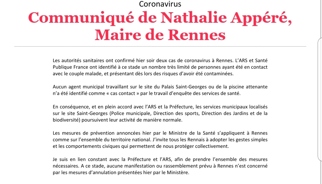 nathalieappere's tweet photo. #Coronavirus Mon communiqué. https://t.co/dLnHC7NY2k