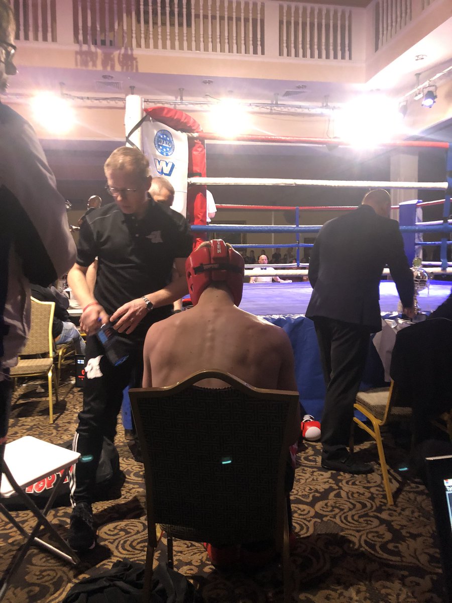 Enjoyable night at the <a href="/Irish_Open_Int/">Irish Open official</a> kickboxing. That’s how close we were to the action. Quite a few Irish winners, and highlights on <a href="/eirSport/">eir Sport</a> and <a href="/northernvisions/">NVTV Belfast</a> in a couple of weeks.