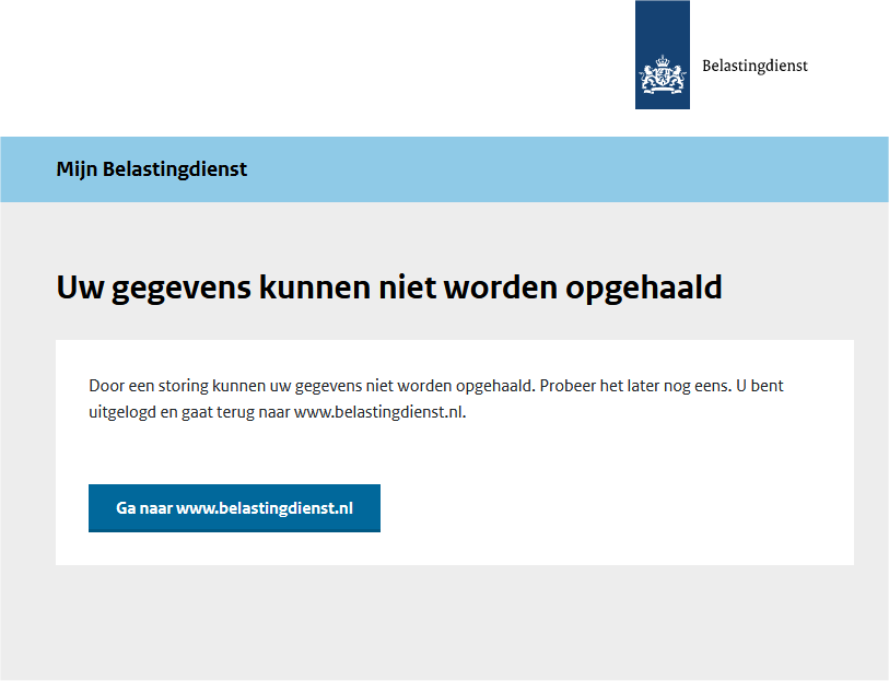 Makkelijker kunnen we het niet maken, #Belastingdienst #storing