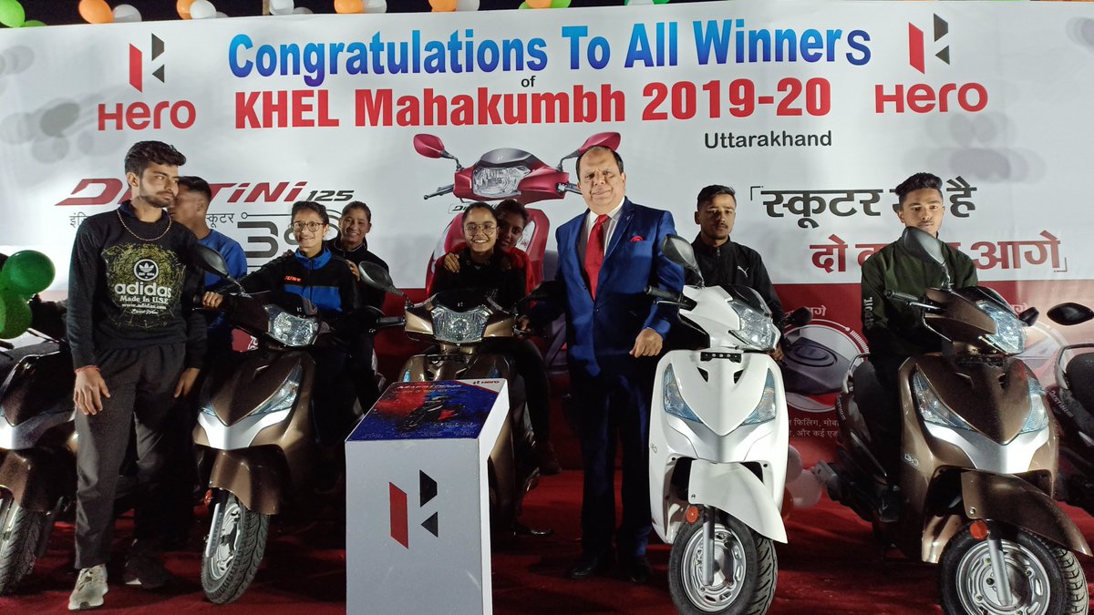 Sportsmanship is not about winning or losing. It is about discipline, team spirit and hard work. Encouraging talented athletes at Khel Mahakumbh #Uttarakhand #KheloHero #CSR <a href="/HeroMotoCorp/">Hero MotoCorp</a>