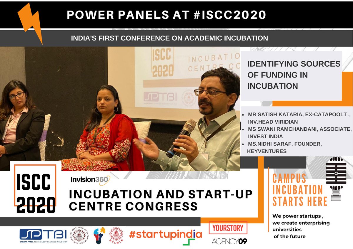 IncubationCong's tweet photo. What are the different sources of funding, initiatives and incentives for campus incubators? Thanks to our panel of VC, Crowdfunding and Startup India experts, who discussed this indepth @Satishkataria @nidhisara @swaniramchanda1
#ISCCConf #ISCC2020 #powerpanelatISCC https://t.co/7OmPjBOKuh