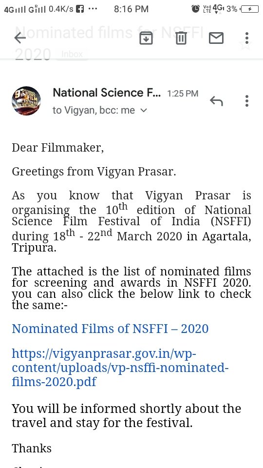 vickyuttkarsh's tweet photo. हमारी फिल्म “Science Beyond Faith” National Science Film Festival अगरतला (त्रिपुरा) के लिए Select हुई है। 
मेरे टीम के साथी Anant Shukla, Keshvi Maheshwari और Ankita Giri को विशेष रुप से बधाई। 
@vickyuttkarsh 
@rcsmedia5 
#NSFF
#tripura 
#nationalsciencefilmfestival 
#movies https://t.co/SVooRAjfi6