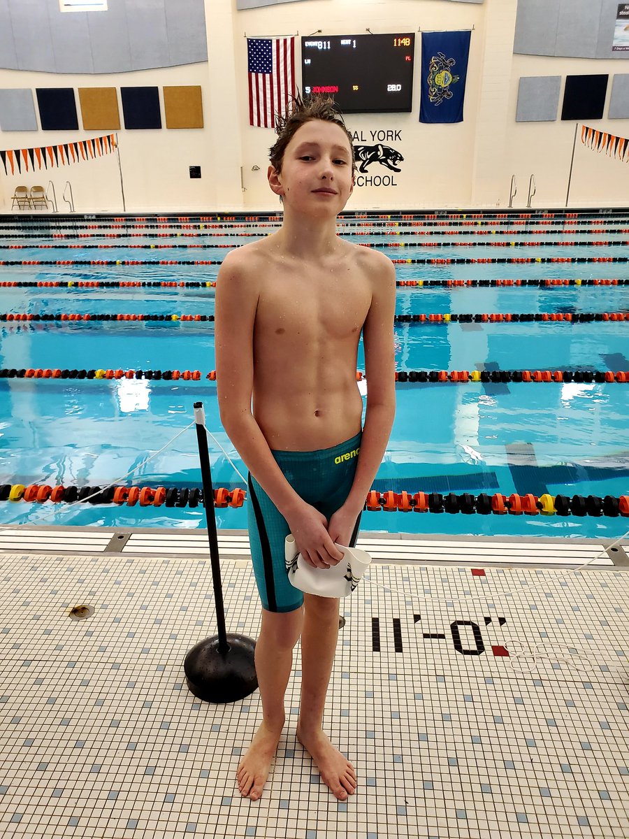 PC_CoachCrystal's tweet photo. Distance, sprint & everything between for this kid! Best time in 50 FR & swims the mile this afternoon #PCACstrong @midatlanticswim @GoFords https://t.co/ULGRveSva7
