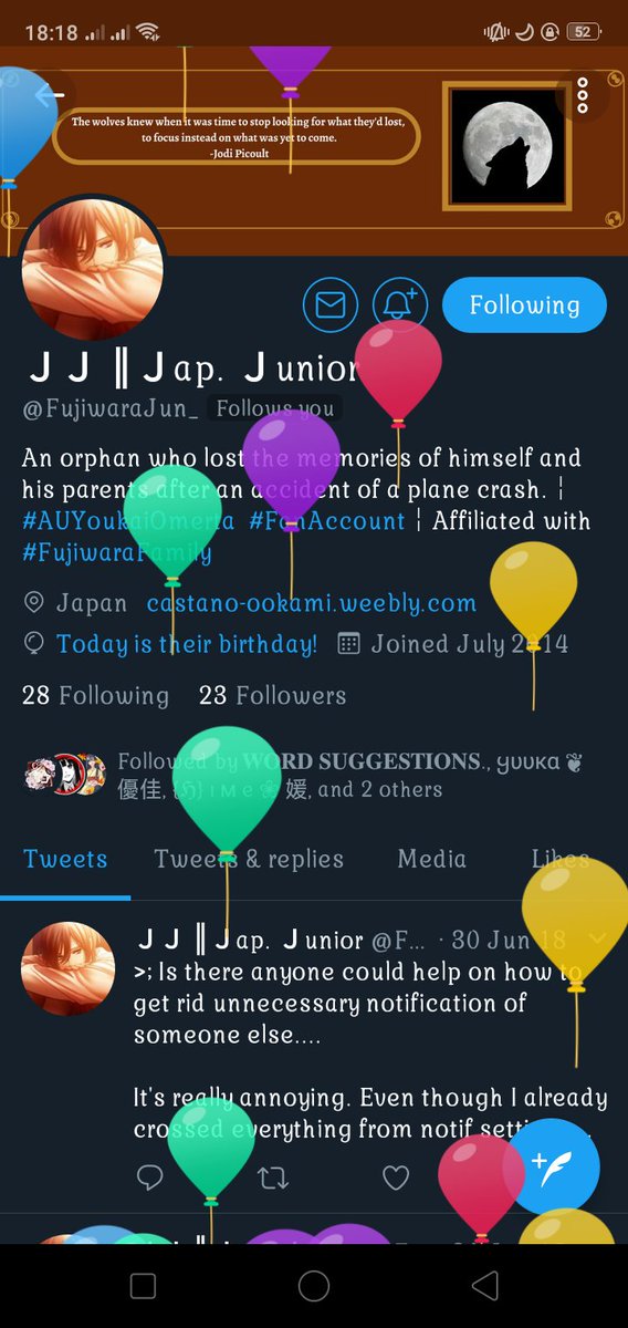 "Hey, happy birthday, son. It's special day for you but no sleeping all day event allowed."