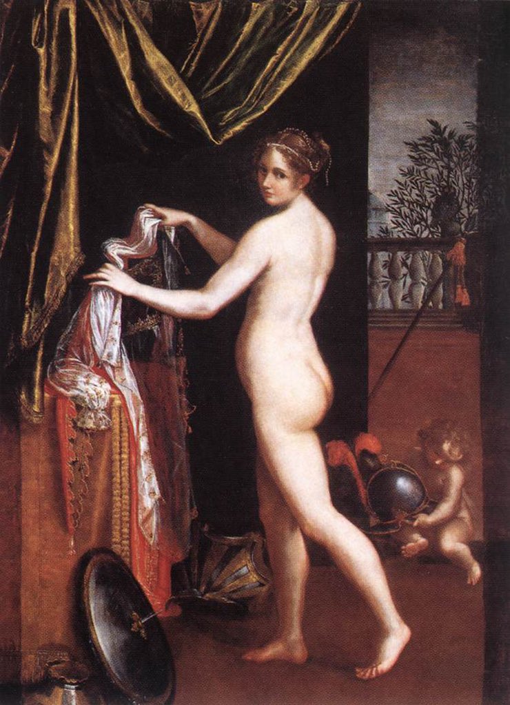 LourdesFreixa's tweet photo. Lavinia Fontana ‘Minerva dressing’ 1613  #art #donesartistes 🟪👩🏽‍🎨 #galleriaborghese #Bologna https://t.co/InJgNxgfBn