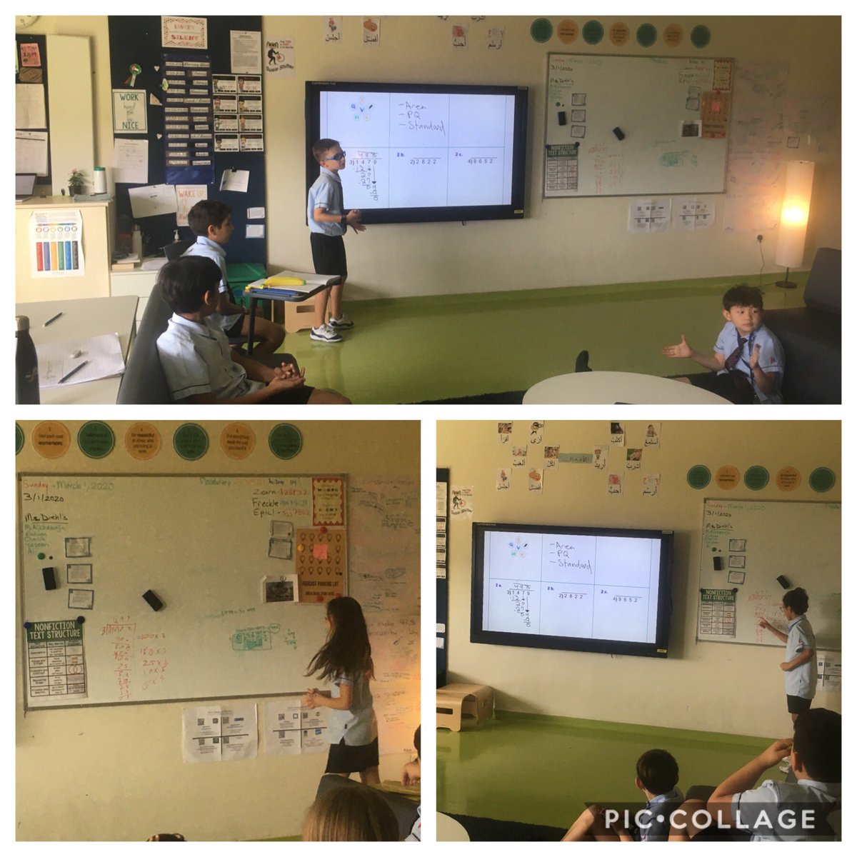 mr_4ks's tweet photo. Today we helped our classmates practice partial quotient, area model, and standard algorithm for long division. These methods allow us to understand the many ways we can divide. #Divisionchamps #mathisfun  #algorithm @DAAElementary https://t.co/OC0qsMYDIK