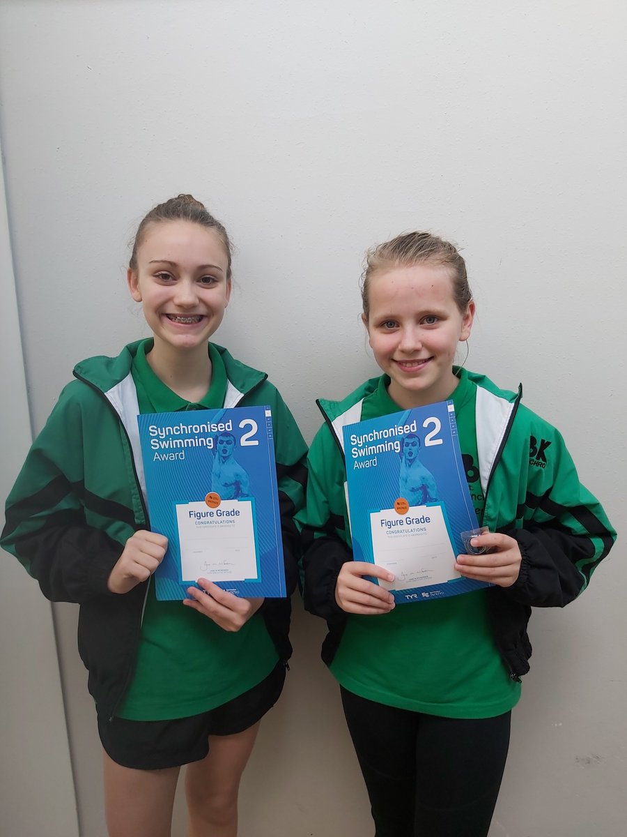 BOKArtistic's tweet photo. Congratulations to Izzy and Elena for passing their @Swim_England Figure 2 Grade - well done! all the hard work has certainly paid off. Thank you to our volunteer judges and parents helping out on the day. @simonjcope #ArtisticSwimming @BoKirklees @kal_swim @asanortheast https://t.co/mebmemadEN