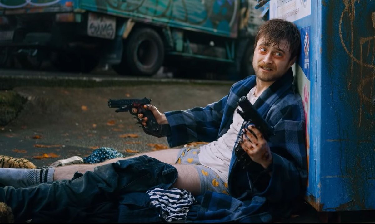 GUNS AKIMBO is a grindhouse-light, high-octane affair, and the real joke is on anyone trying to dissect it too much. In cinemas Thursday. Ben Isbel reviews. bit.ly/2VxLKTC