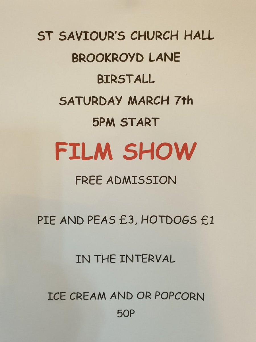 We have our regular film night on next week.

<a href="/Windmill_CE_Sch/">Windmill CE Primary</a>