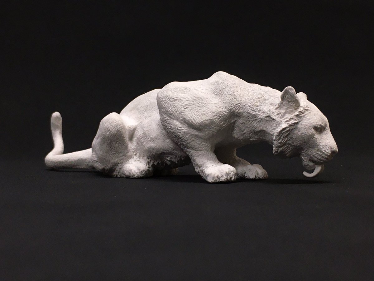 ぎあい 虎の原型が完成しましたーー 虎 動物フィギュア 粘土造形 石紛粘土 ニューファンド