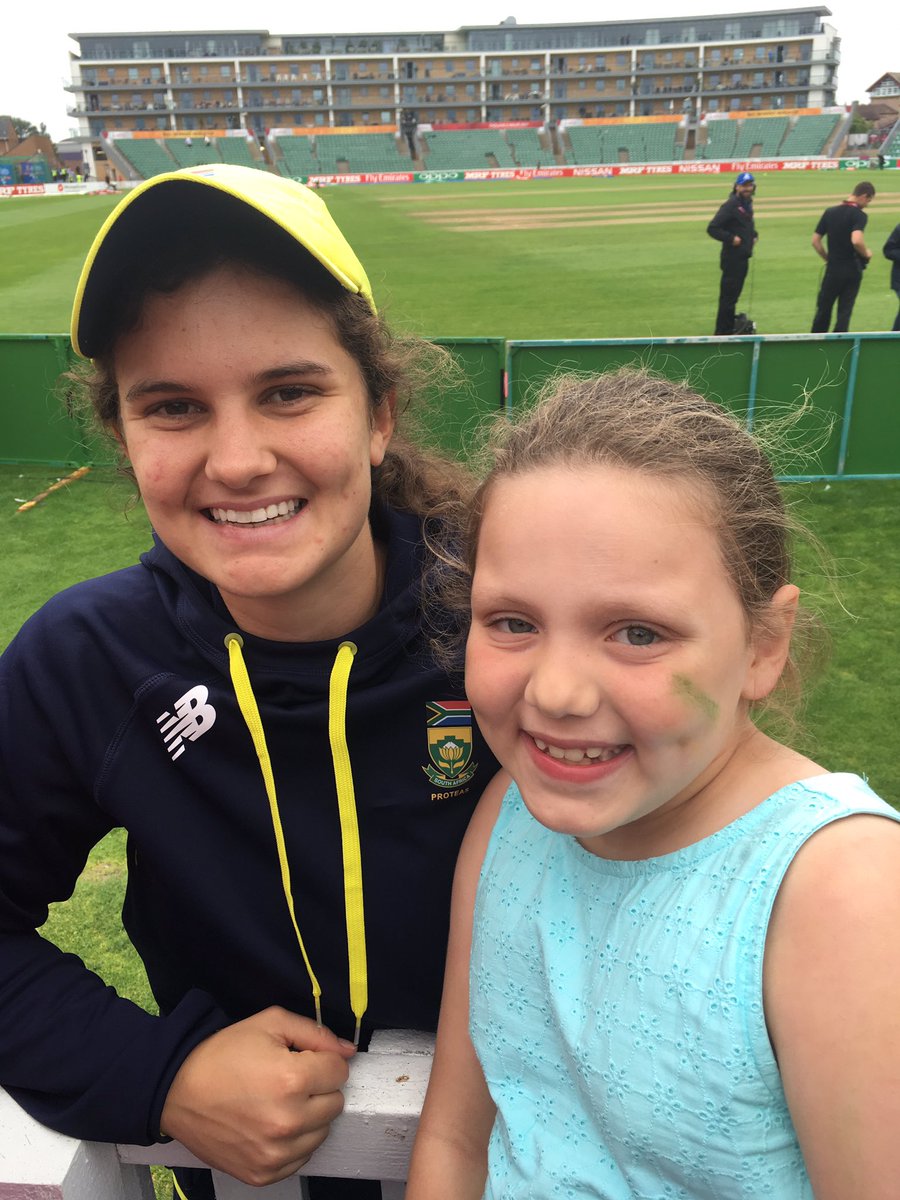 What an amazing inspiration <a href="/LauraWolvaardt/">Laura Wolvaardt</a> is to young female cricketers. We met her in Taunton 2017 and my daughter started playing last year and hasn’t looked back!