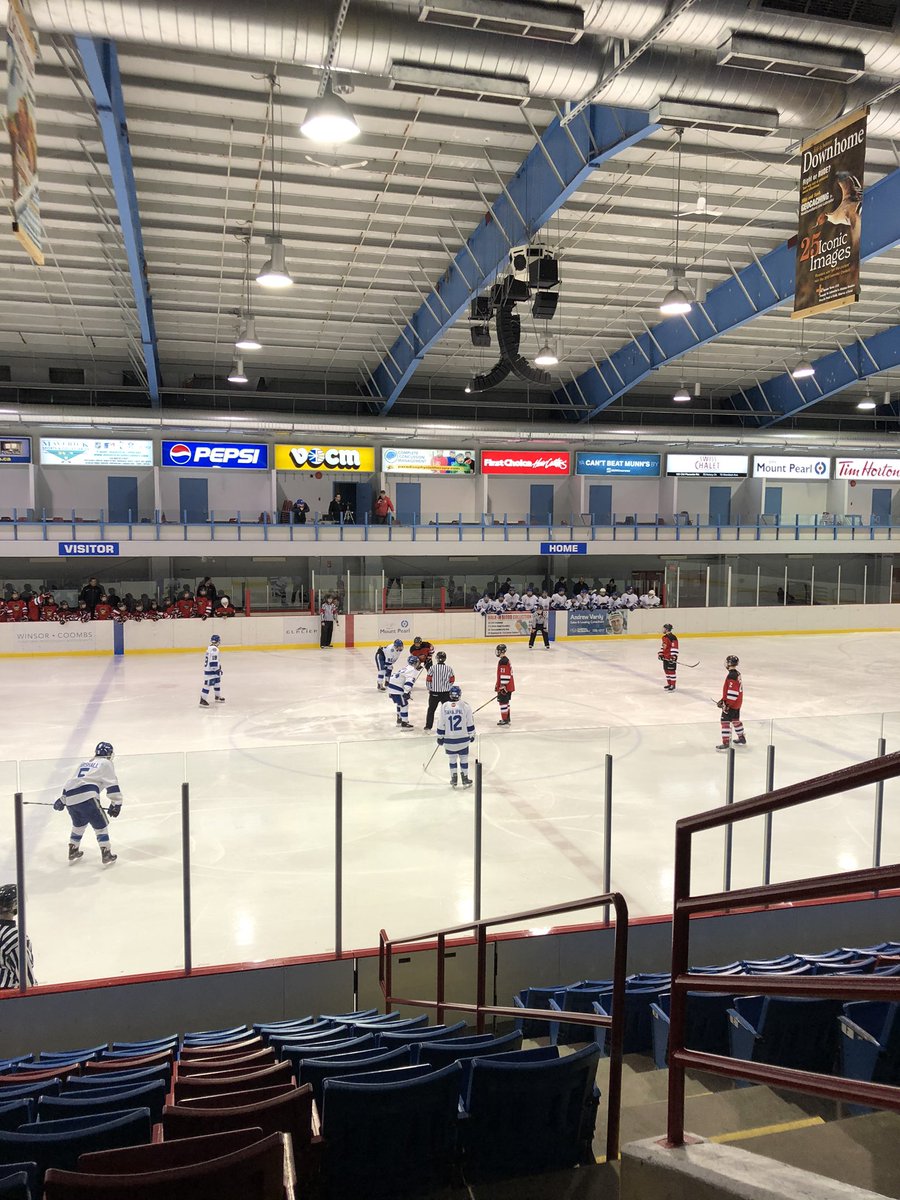 Statscoach's tweet photo. Getting out from behind the desk today to take in some live action this morning. Today’s matchup sees @ECMMBlizzard take on @KingsWestern in the @NLMMHL1 playoffs #StatsCoach https://t.co/lwpch00zzK
