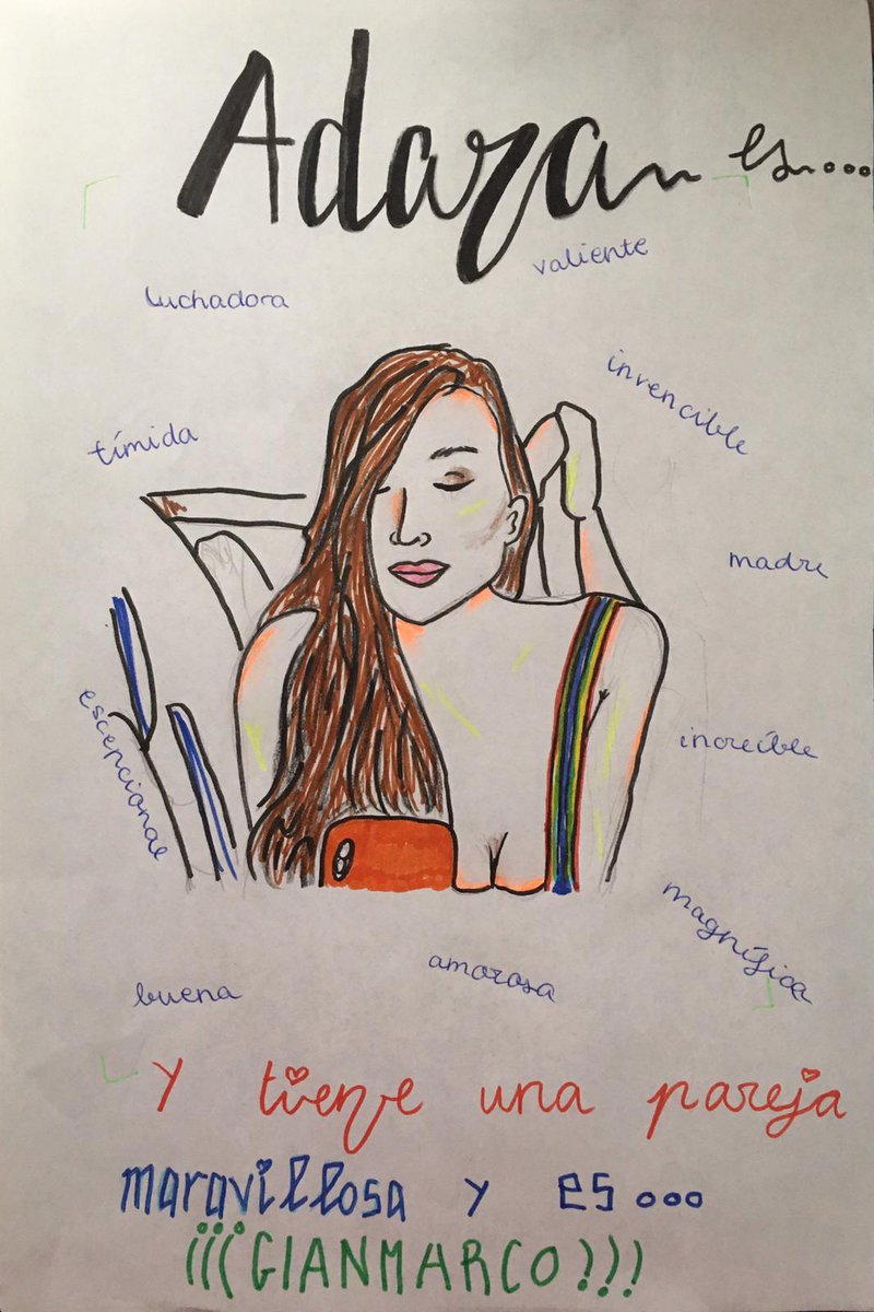 Stella_AzulBlue's tweet photo. Tengo en casa una peque de 11 años fan absoluta de @adara_oficial .Además es una artista, ayer dibujó esto para ella... lo comparto #loveisintheair #Giandara1M #somosunasolacosa #MySabi crece ...#yanosigoapepapig #madremia a la que me espera... #Thinkinazulblue https://t.co/IEo0zON1k4