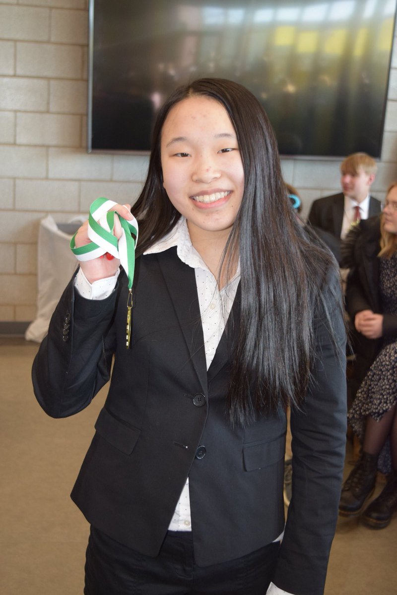 BEHSForensics's tweet photo. Congratulations Jennifer Hong  a finalist in Oral Declamation  at Port Washington tournament. 🗣 @BEHS_SDE https://t.co/D2VCVfzcLP