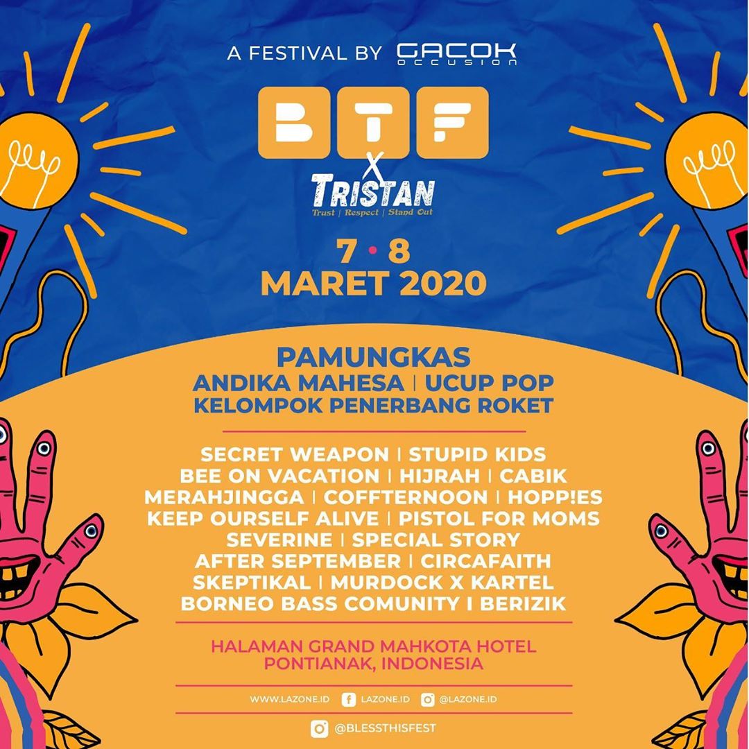 circafaith's tweet photo. Tgl 7 &amp; 8 maret nanti bersua kembali di @blessthisfest, siap kan energi kalian karna bakal ada performers keren lainnya! See you next week
.
.
#circafaith #apocalypse #blessthisfest https://t.co/eGc243z7Zl