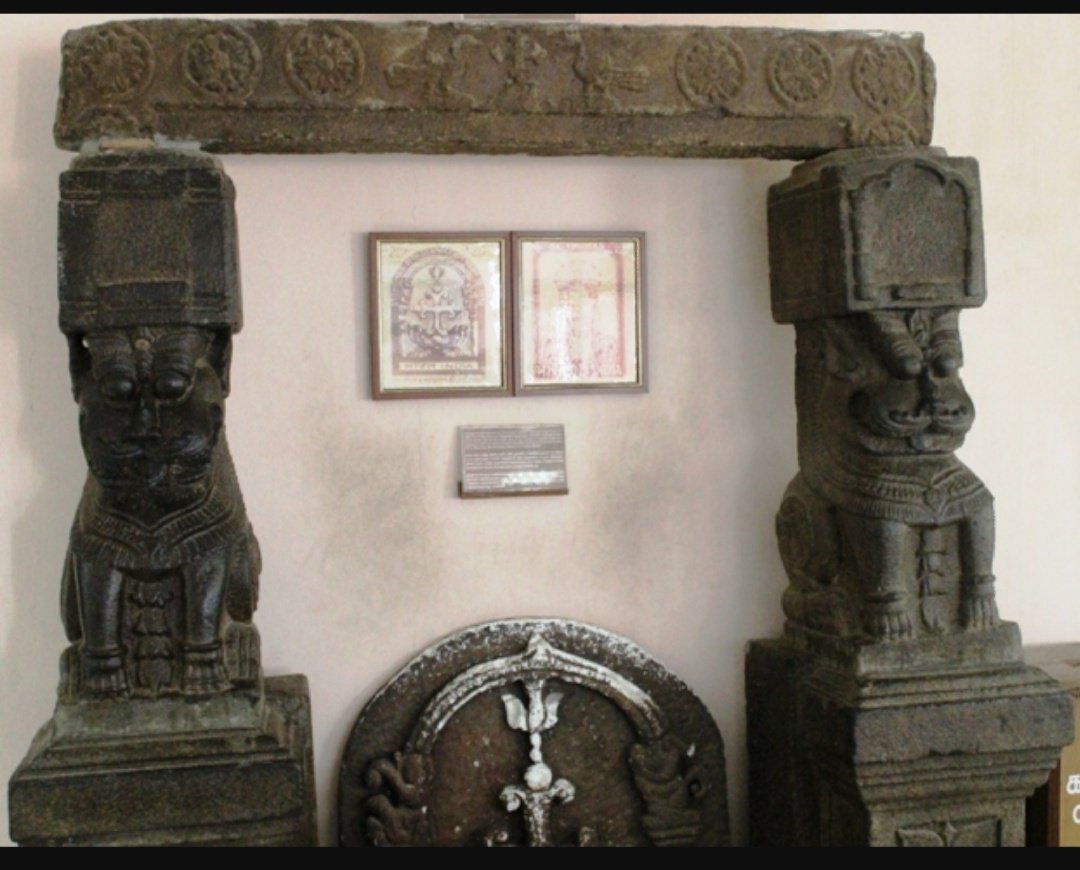 The museum next to church which still holds pillars of Hindu temple.