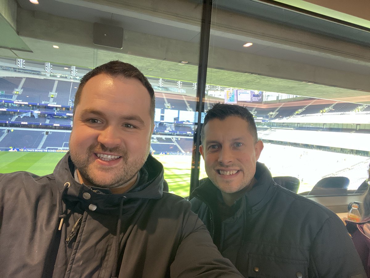 HolroydChris's tweet photo. At the new Tottenham Stadium with Renner courtesy of the legend that is @spencerl_p thank you my friend ๐บ #whatagent #sofrateful https://t.co/2XZJqwT3h9