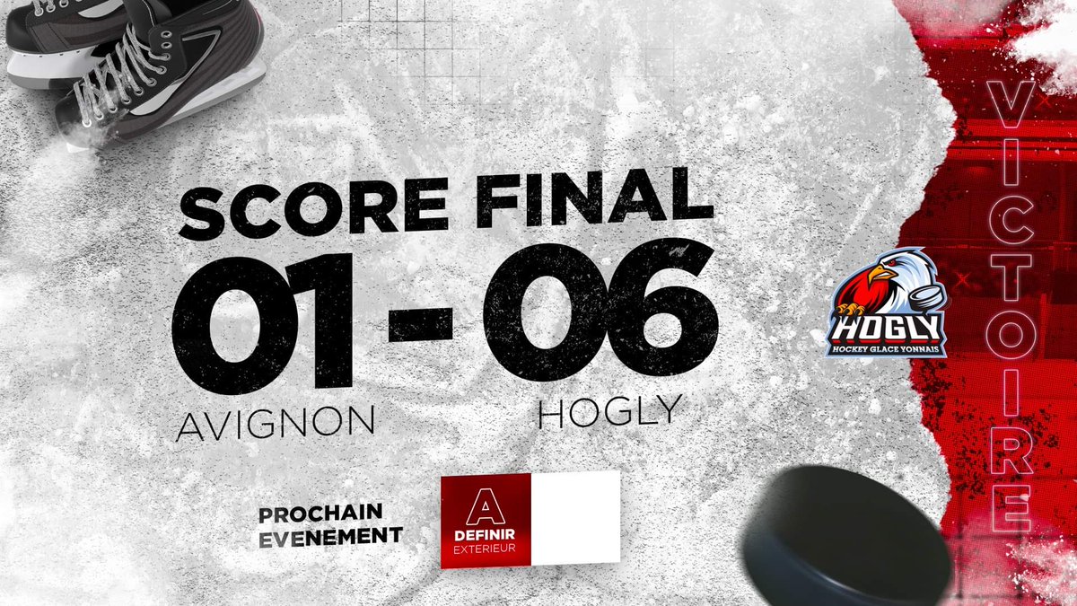 HOGLY_'s tweet photo. 🥅 [RESULTAT]

Hier soir nos Aigles se sont imposés à Avignon et confirment la belle victoire de l'aller ! Rendez vous en playoffs ! 🦅🔥🏒

🎯🎯🎯 Valentin JACQUES 
🎯🎯 Mathias LALANNE 
🎯 Xavier RENIER 

#hockey #hogly #division3 #ffhg #GoHoglyGo https://t.co/C7xvnsp0Vj