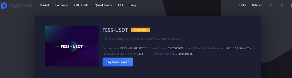 DigiFinex's tweet photo. FESS super sale of 8760000USDT was fully subscribed within 43 seconds! Thank you! 🙌🏼 @fesschain @D_P_Tripathi https://t.co/cnvLNIHk9S