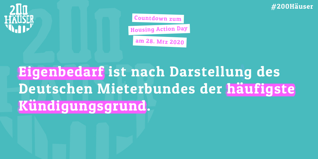 📢Noch 27 Tage bis zum #housingactionday!🗓️

Mehr zum Thema #Verdrängung durch Eigenbedarfskündigungen: wem-gehoert-kreuzberg.de/index.php/blei… 
200haeuser.netlify.com
#eigenbedarf #200häuser <a href="/MietenwahnsinnB/">#Mietenwahnsinn-Bündnis</a> @BGemeinwohl