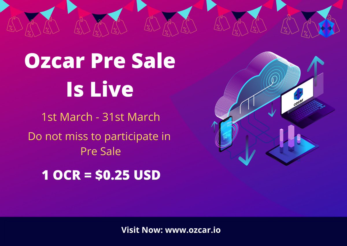 DeFiGemCall's tweet photo. Ozcar platform is making a buzz in the Social Networking Market. Be a part of its successful journey and participate in Pre-ICO Sale. Get a massive 10% bonus on purchasing more than 200 OCR! 

Buy your tokens Now: https://t.co/thIft9CLrj

#eth #presale #ozcar #cryptocurrency https://t.co/nvgcIqFaql
