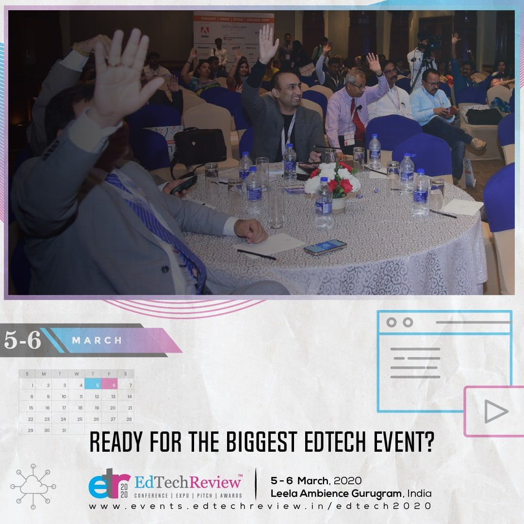 etr_in's tweet photo. Mark your calendar for the EdTechReview #Conference | #Expo | #Pitch | #Award 2020 edition on 5-6 March 2020 @ New Delhi. It’s going to be even bigger, so don’t miss it. Register Now: https://t.co/LlvW3mU3UM #education #edutech #edtools #elearning #21stedchat #edleaders #etr2020 https://t.co/vouBCSHqPN