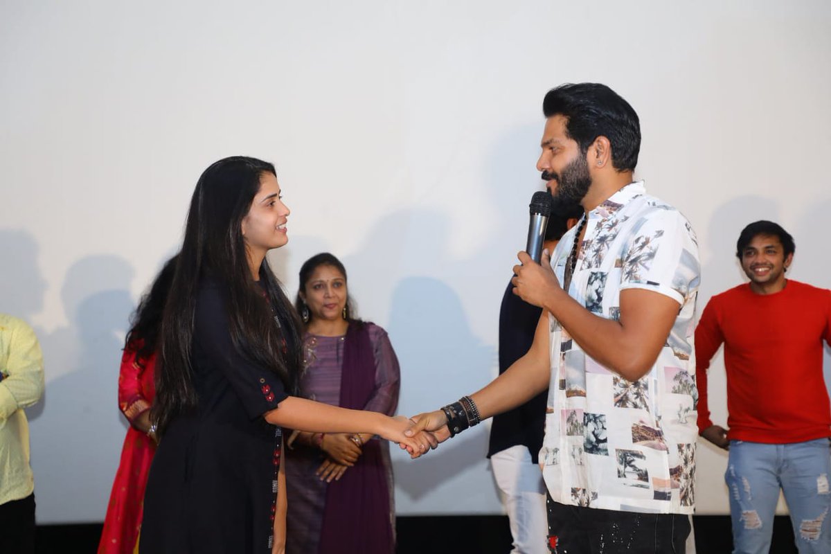 PranitaRavi's tweet photo. Glimpses from @anchorravi_offl and #TanujaGowda starrer #Samayame's song screening. Presented by @bluerabbitent the event was organised by #HyderabadModels. Music by #SatyaSagar and produced by #NirupaPatel. @ActorKartikeya and singer @mrnoelsean also graced the occasion. https://t.co/WC8uBB29ng