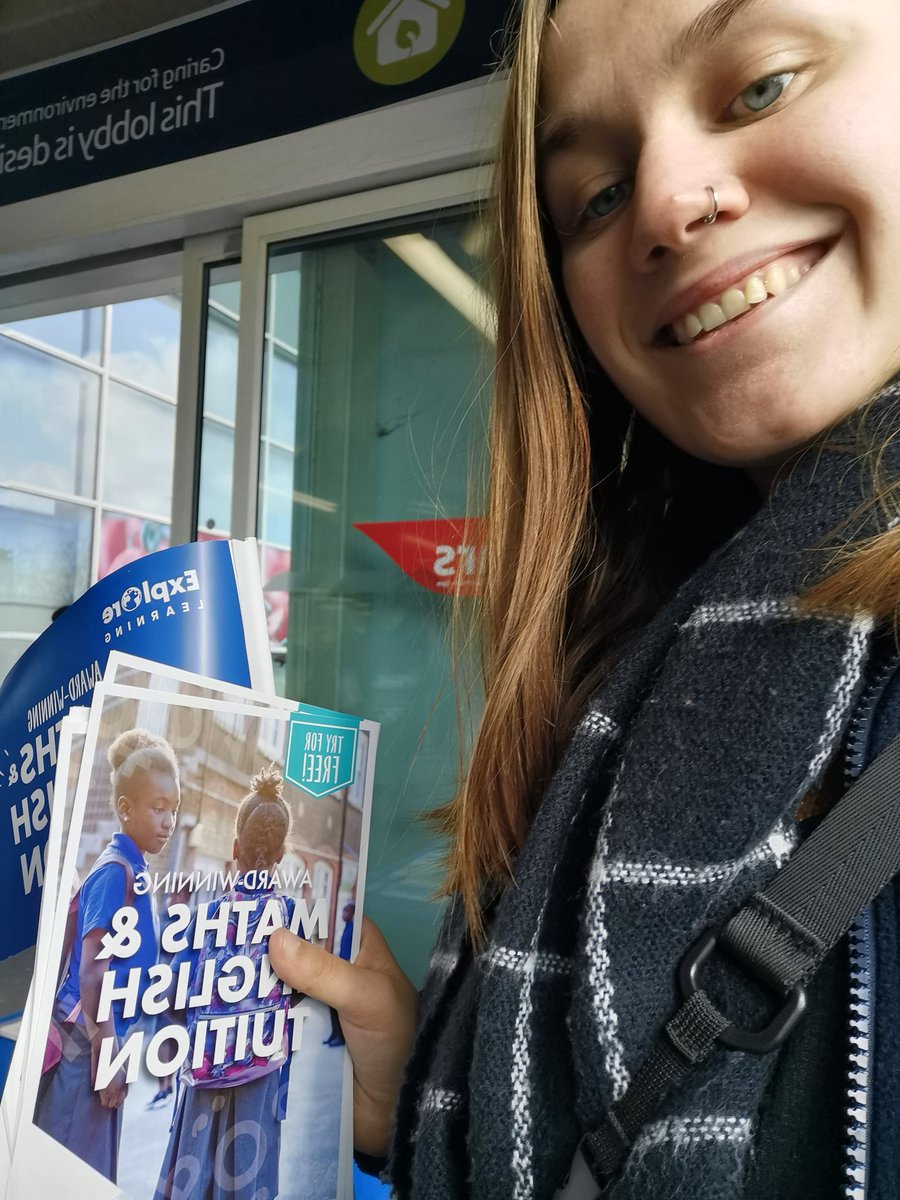 Despite the windy weather Molly is out in Tesco in Wembley telling our lovely local families about the amazing work Explore Learning do! #fearlesslearners