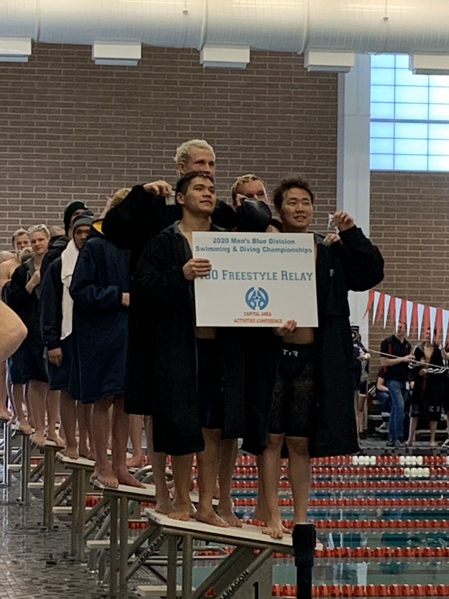 OkemosSwimDive's tweet photo. Chiefs win their 13th straight CAAC conference title! @OkemosHSAD https://t.co/dz7DACniU4