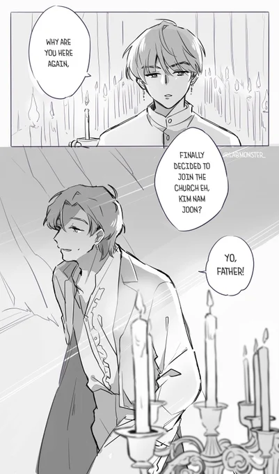 ?? atheist namjoon x priest yoongi #namgi 