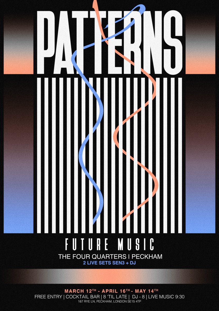SEN3 (@sen3sounds) on Twitter photo We have a new monthly residency at <a href="/fourquartersbar/">Four Quarters</a> starting March 12th - 2 live sets + DJ
8 Till late
free entry ✌️ We have a new monthly residency at <a href="/fourquartersbar/">Four Quarters</a> starting March 12th - 2 live sets + DJ
8 Till late
free entry ✌️