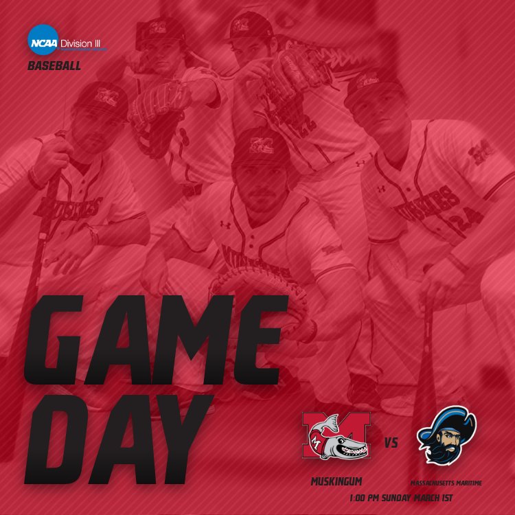 MuskieBaseball_'s tweet photo. IT'S HERE! The Muskies take on Mass. Maritime in a double header starting at 1:00 pm. Check in at game time for our live stream via periscope! ⚫🔴⚾ #DefendTheM #ChompDown #d3baseball https://t.co/Y3W32KqUTc