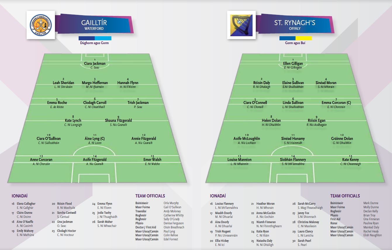 Camogie Association Team Line Ups Not Long Until Throw In In The Aib Gaa All Ireland Intermediate Club Championship Finals Here S How They Ll Line Up Watch It Live 1 30pm T Co E6seulqw5p
