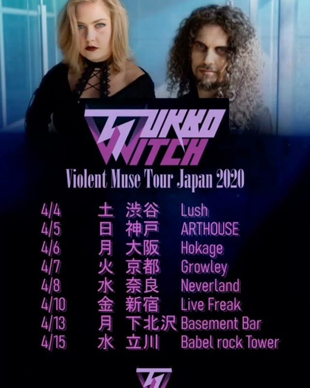 TurboWitchBand's tweet photo. #japan #tokyo #rockband #tokyolive #music #livemusic #tour #rock #show #turbowitch #violentmuse #japantour #ターボ魔女 #東京 https://t.co/crvrkC9M1s https://t.co/HJsD4yojqT