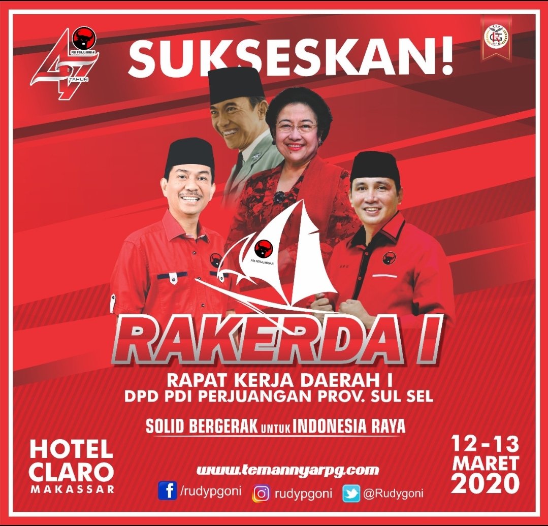masDAENGmo's tweet photo. SUKSESKAN RAKERDA I
RAPAT KERJA DIDAERAH 1
DPD PDI PERJUANGAN PROV. SULSEL
.
.
Hotel Claro, 12-13 Maret 2020

#PDIPsolidbergerakmenangkanpilkada2020
#pdipsulsel https://t.co/M4Rk0i0dUu