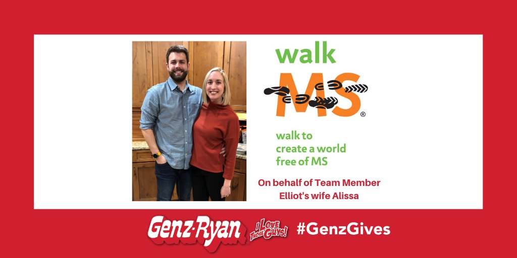 *Like-Comment-Share* Each action on this post generates $1 for @mssociety Team Member Elliot's wife, Alissa, who was recently diagnosed. Goal is $500 by March 31! #GenzRyanFamily #WalkMS #NationalMSSociety #ThisIsMS #community #charity #nonprofit #supportingnonprofits #GenzGives