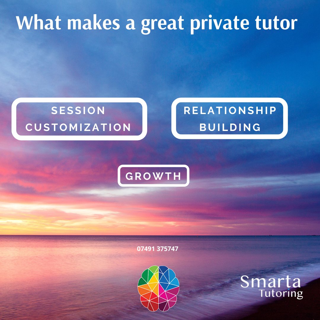 TutoringSmarta's tweet photo. What makes a great private tutor.
1.Customises session plans tailored to each student
2.Builds strong and trust worthy relationships with students
3.Never stops learning or growing

#smartatutoring #Tutor
#privatetutoring https://t.co/MwFCgG7kVq