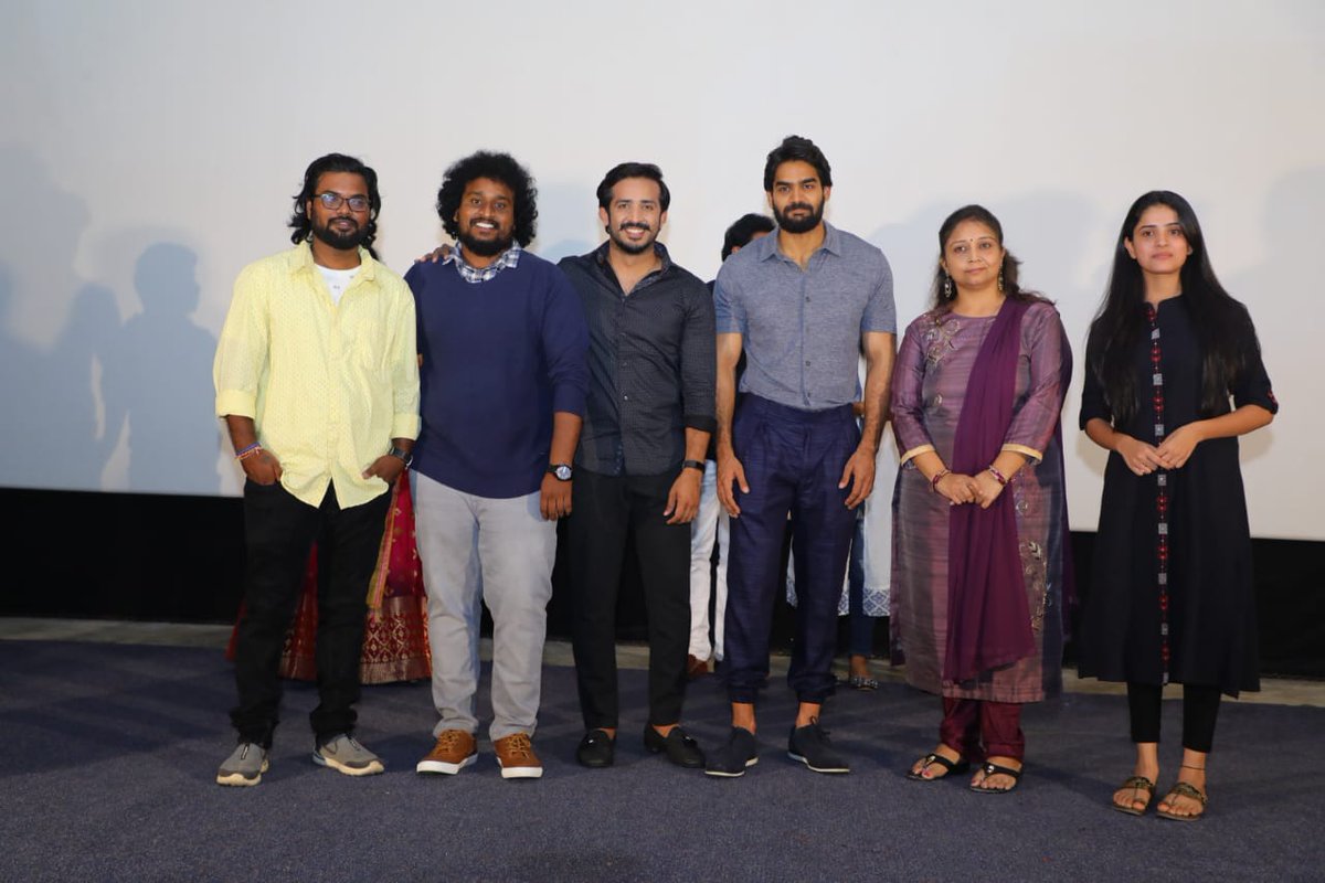 PulagamOfficial's tweet photo. Hero @ActorKartikeya graced @anchorravi_offl &amp; #TanujaGowda's
#Samayame song special screening commenced today. https://t.co/8PRKUu3R1b