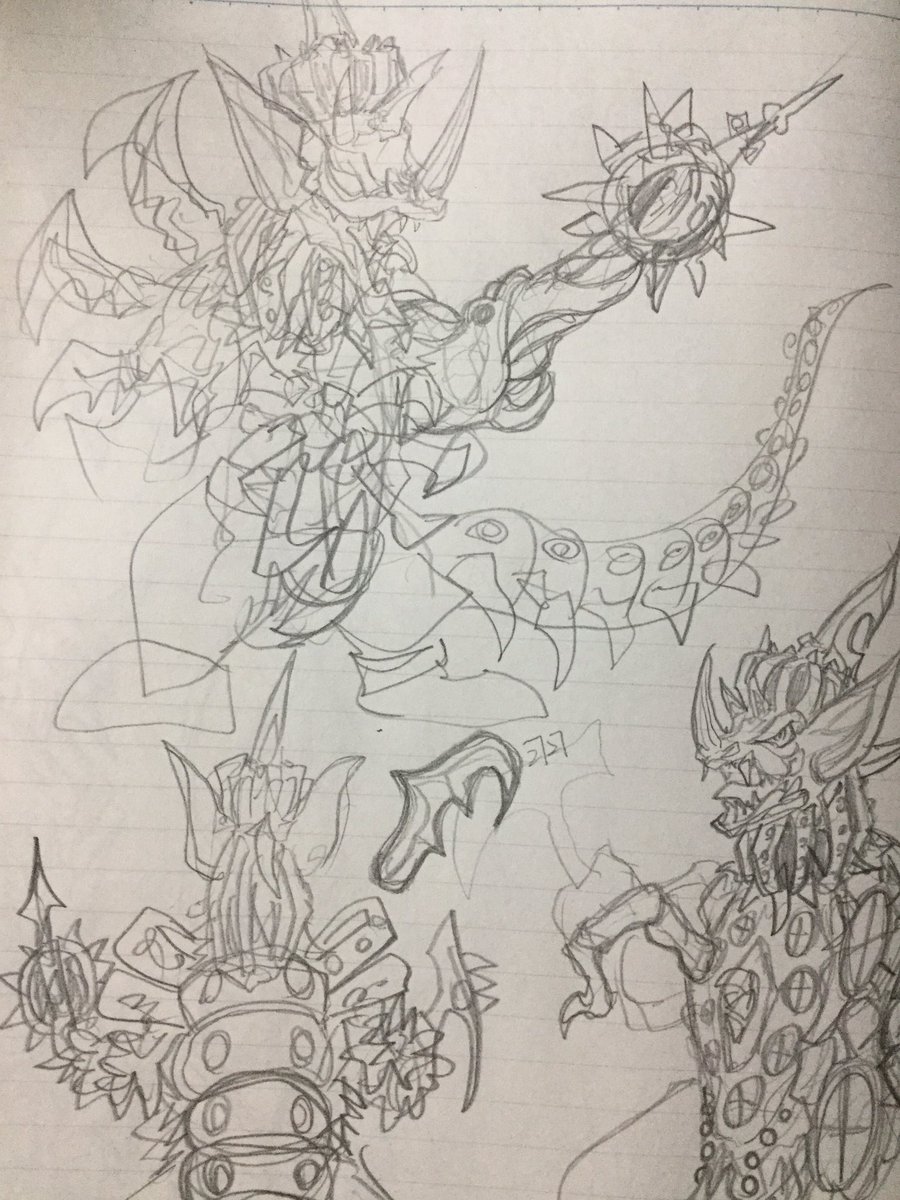 現在ウルトラ怪獣×ソロモン72柱というネタを考案中なんですが、清書する際は頭身どうしようか助言を下さい(絵柄も含めて
写真はバエルタイラント(仮)です 