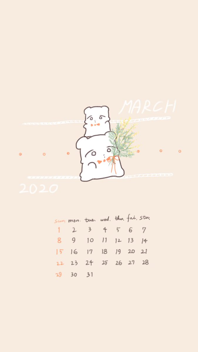 3月のカレンダーです!
ホーム画面にして使ってね〜!!2サイズあります。
#3月 #カレンダー #ホーム画面 