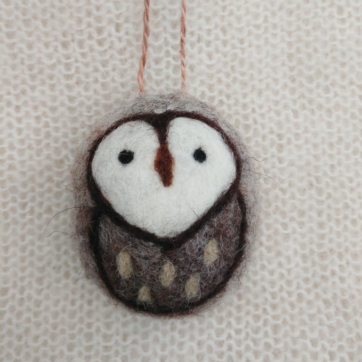 Little needle felt owl baubles #owlbauble #DorsetTeam #feltdecorations #treeornament #feltornament #owlornament #owldecoration #owllover  #owlgift #owl