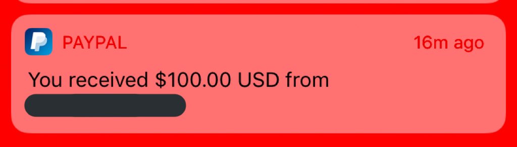 You’re 3rd @ has to send you $100.