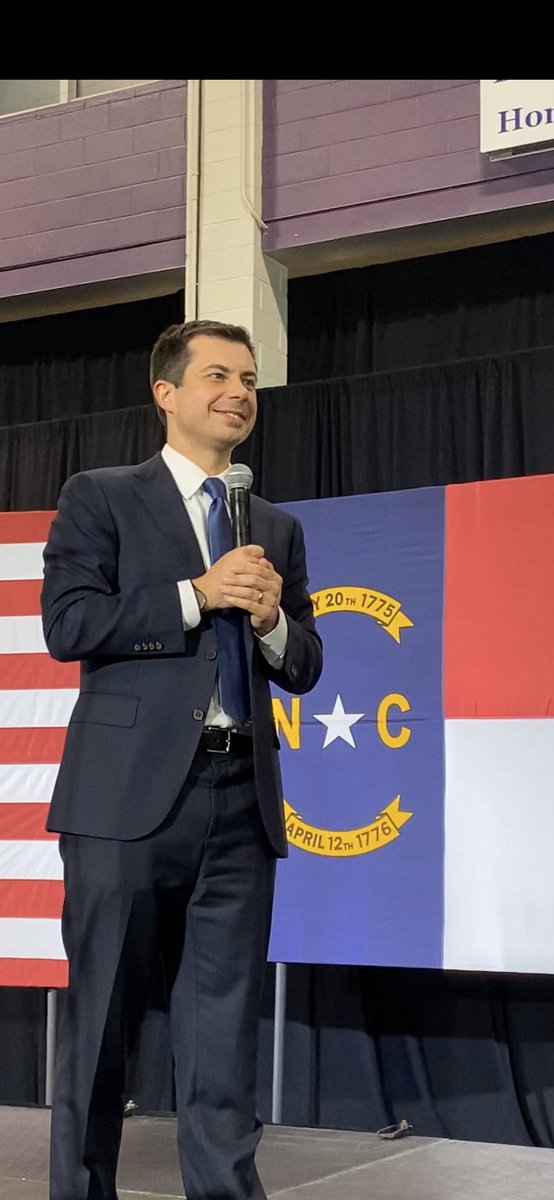 mighayes's tweet photo. What exhilarating #RaleighRally with @PeteButtigieg! With Pete, there’s no shouting. He talks about his convictions in calm measure and articulates a vision for this country that transcends the stultifying limits of two political parties, now constantly at war with each other. https://t.co/B9F3gaij94