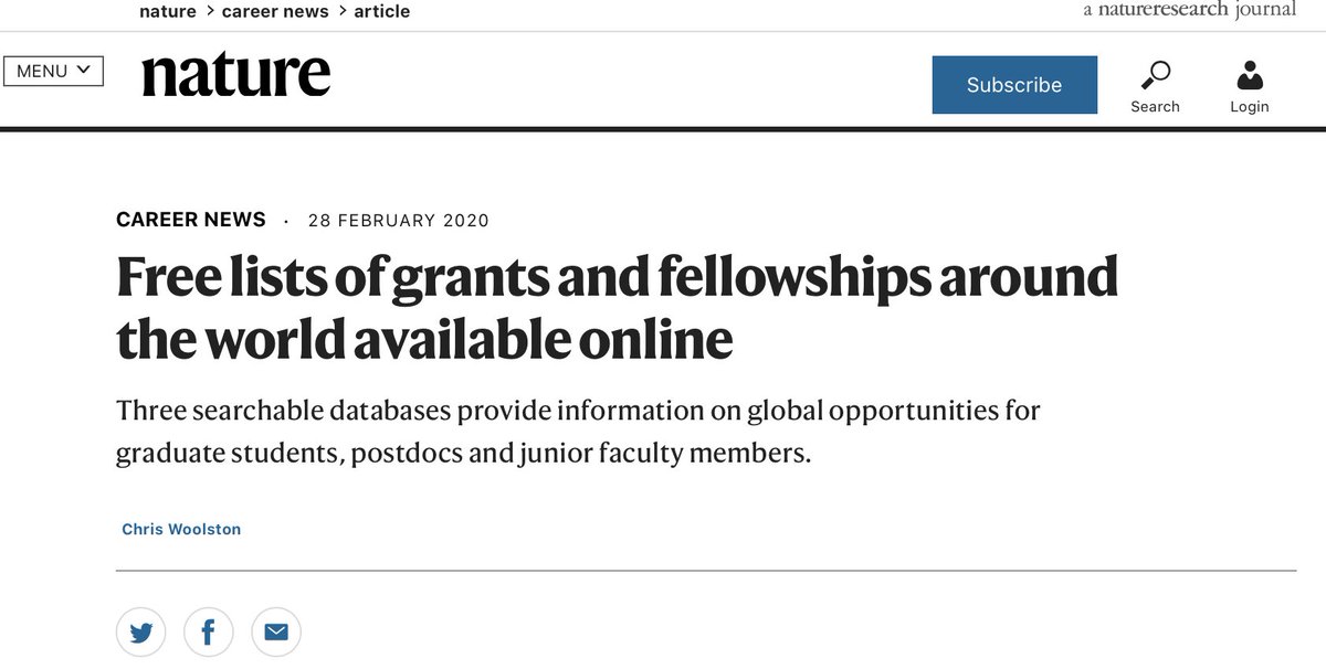 Our databases for PhD/postdocs/early-career faculty featured in @nature.

 “We had a choice to reserve the information or make it available to everyone,” the dude says. “I reminded myself that the university’s mission is knowledge for the world.”

nature.com/articles/d4158…