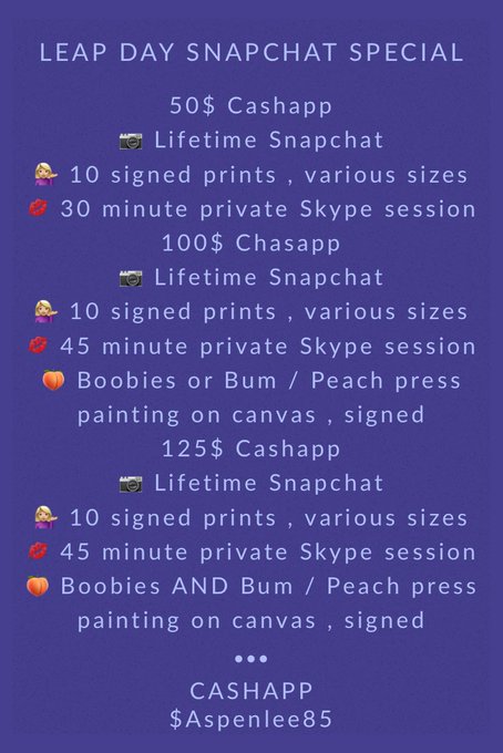 Don&rsquo;t forget to check my pinned tweet about my Snapchat specials. Only a few spots left!!! https://t